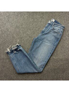 Paige Sarah Straight Ankle Jeans Women's Size 27 Released Distressed Fray Hem
